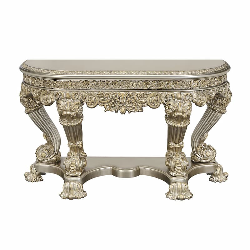 Danae Champagne & Gold Finish Sofa Table