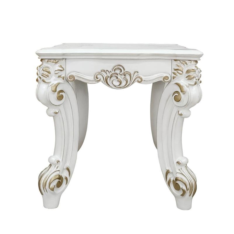 Vendome II  Antique Pearl Finish End Table