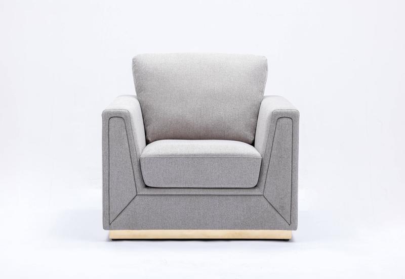 Valin Gray Linen Chair