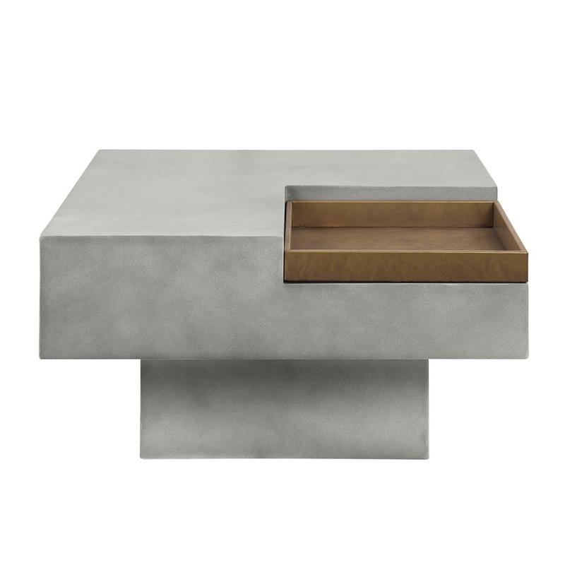 Kailano Weathered Gray Finish Coffee Table