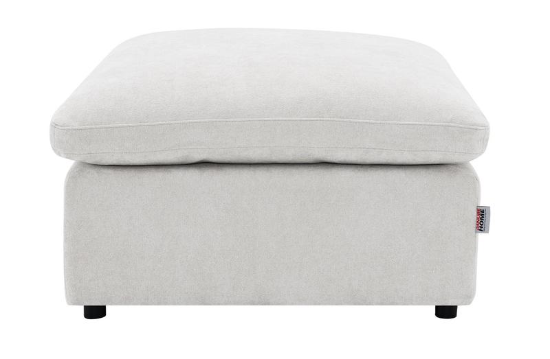 Naveen Beige Linen Modular - Ottoman