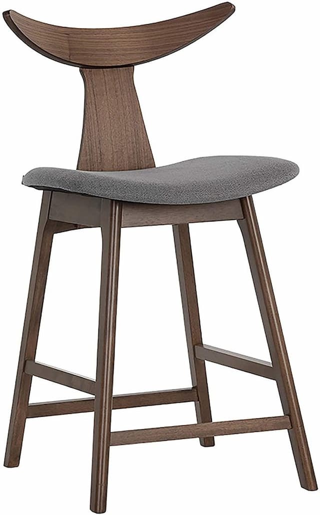 Jaxton Counter Stool - Walnut - Dark Grey