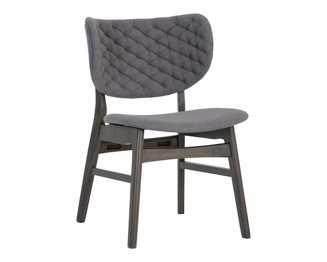 Petra Dining Chair - Rustic Grey - Dark Grey (Set of 2)