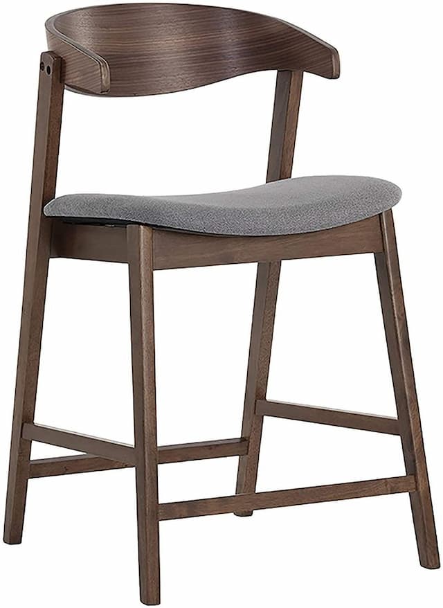 Haisley Counter Stool - Walnut - Dark Grey