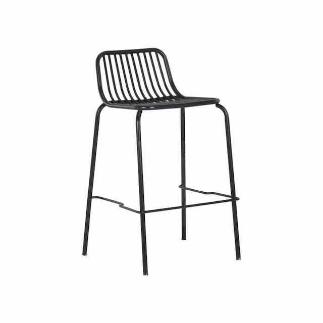 Cypress Outdoor Counter Stool - Black (Set of 2)