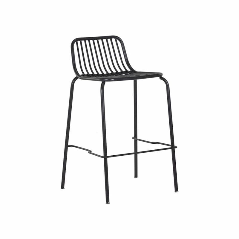 Cypress Outdoor Counter Stool - Black (Set of 2)