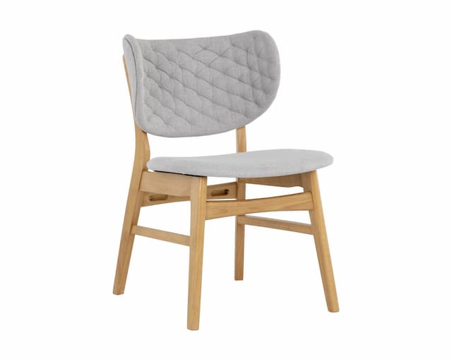 Petra Dining Chair - Natural - Light Grey (Set of 2)