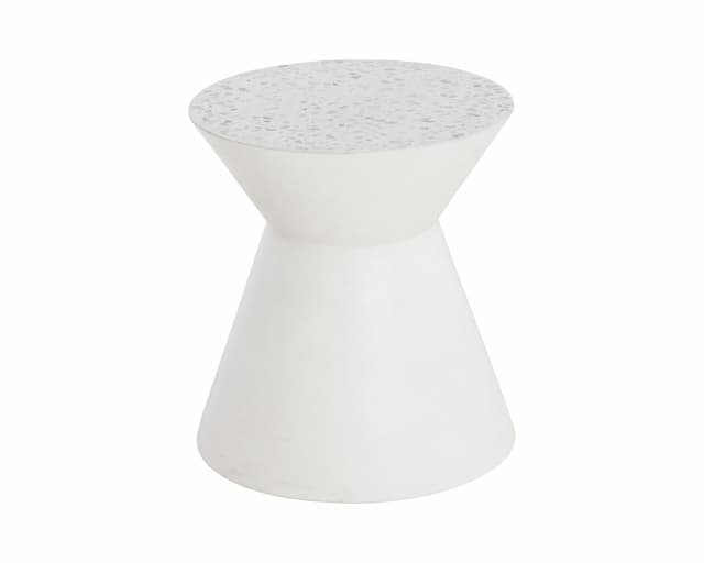 Astley End Table - Terrazzo / White
