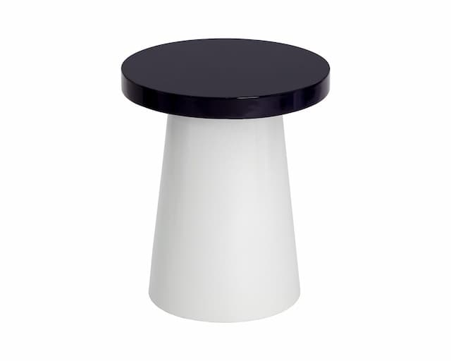Porcini End Table - Large - Navy / White