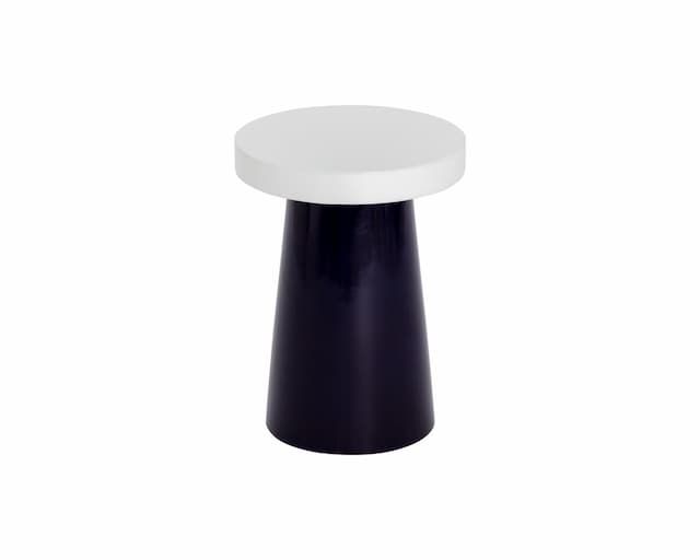Porcini End Table - Small - White / Navy