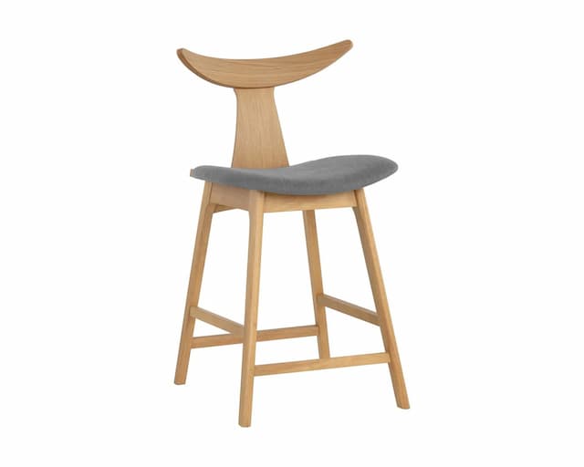 Jaxton Counter Stool - Natural - Dark Grey