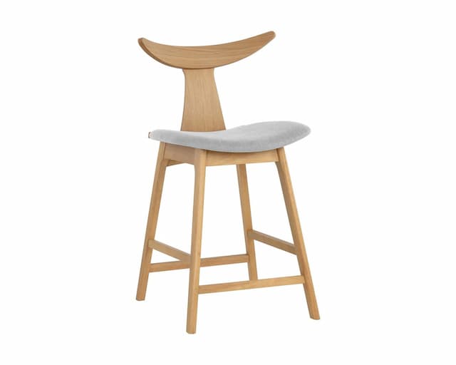 Jaxton Counter Stool - Natural - Light Grey