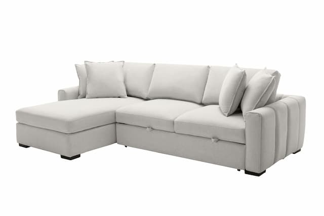 Kova Sofa Bed Chaise - Laf - Silver
