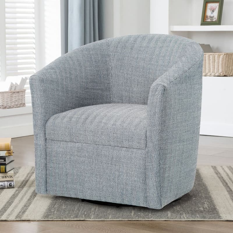 Lynton Swivel Chair - Indigo