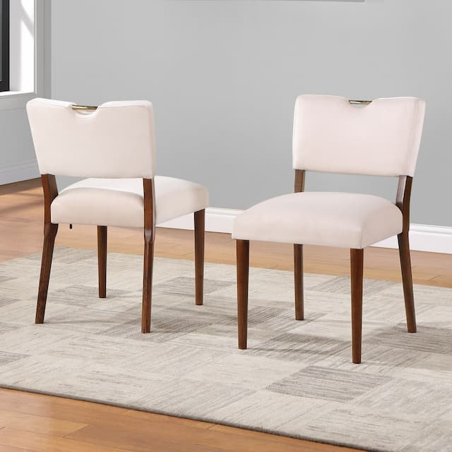 Bonito Sea Oat Velvet Dining Chair - Set of 2