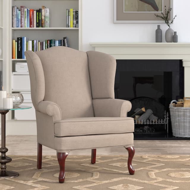 Erin Beige Wing Back Chair