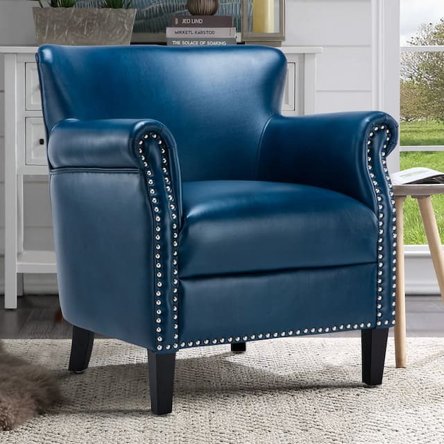 Holly Navy Blue Club Chair