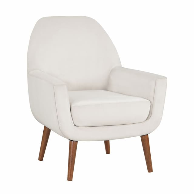Accera Mid-Century Sea Oat Velvet Arm Chair