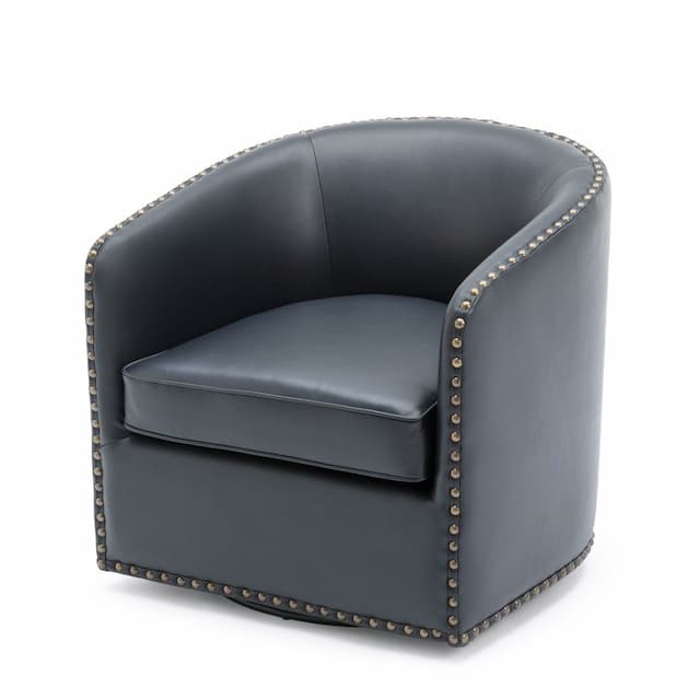 Tyler Swivel Arm Chair - Midnight Blue