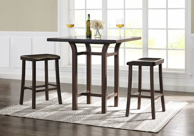 Tulip Bar Height Stool, Black Walnut, (Set of 2)