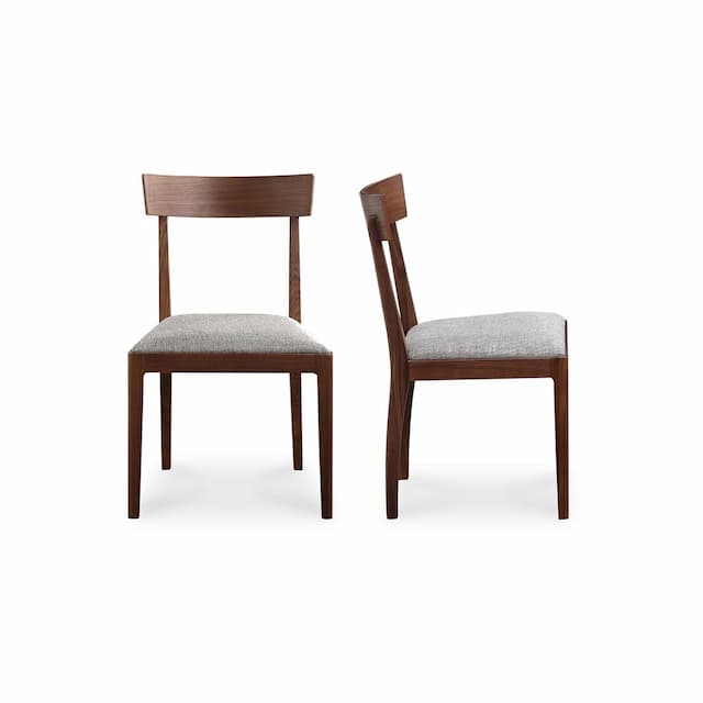 LEONE DINING CHAIR WALNUT-SET OF TWO