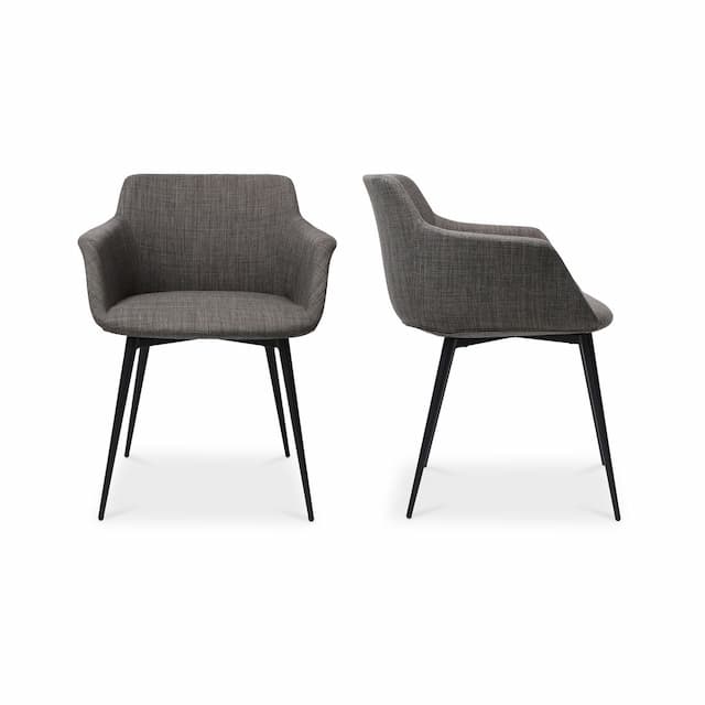 RONDA ARM CHAIR GREY-SET OF TWO