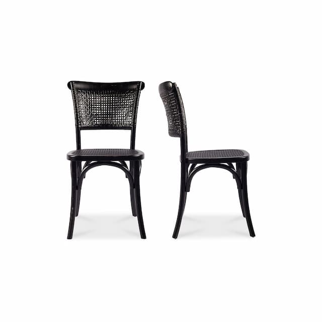 CHURCHILL DINING CHAIR ANTIQUE BLACK-SET OF TWO