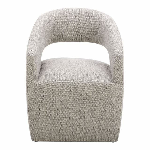 BARROW PERFORMANCE FABRIC ROLLING DINING CHAIR