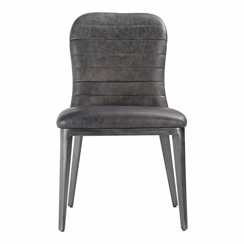 SHELTON DINING CHAIR NIMBUS BLACK LEATHER-SET OF TWO