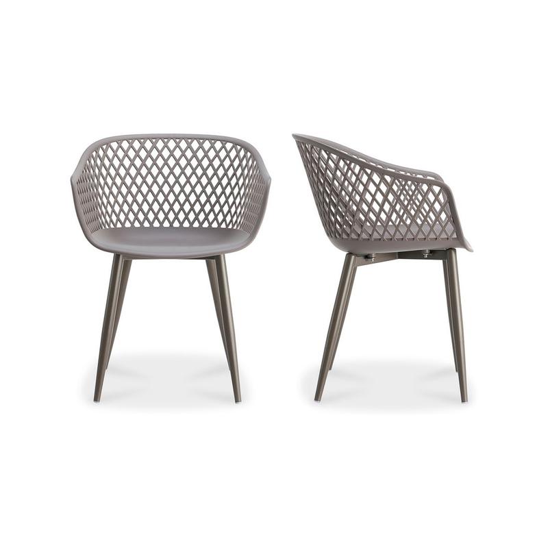PIAZZA OUTDOOR CHAIR GREY-SET OF TWO