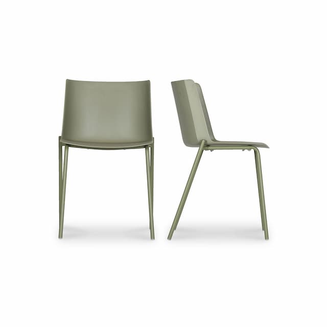 SILLA OUTDOOR DINING CHAIR SAGE GREEN-SET OF TWO