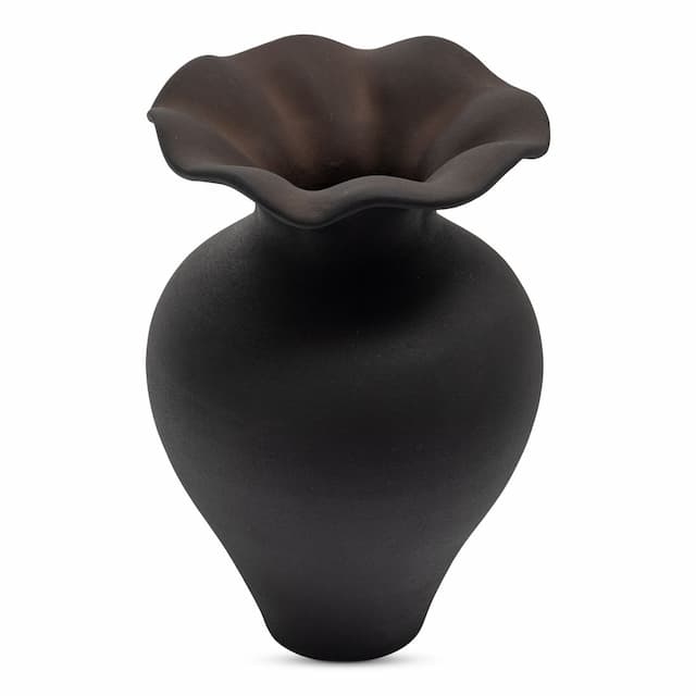 RUFFLE 12IN DECORATIVE VESSEL