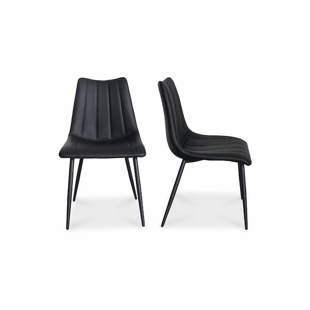 ALIBI DINING CHAIR MATTE BLACK-SET OF TWO