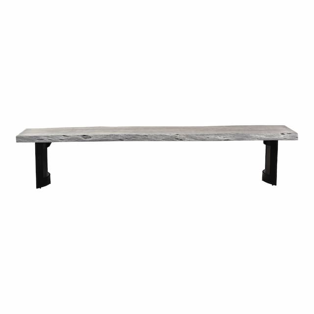 Bent Bench Small Weathered Grey