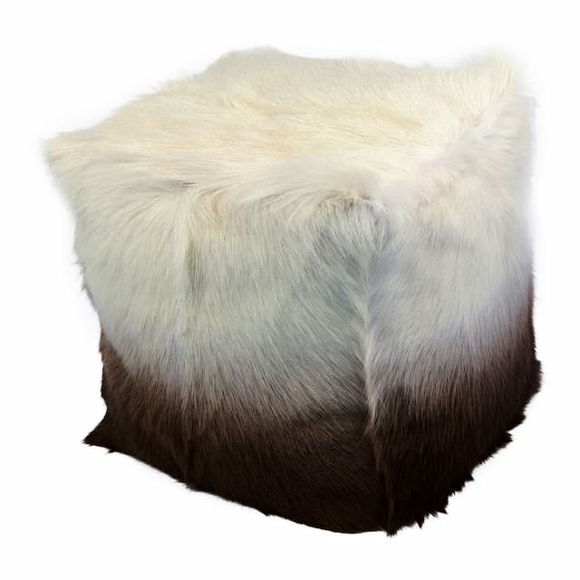 GOAT FUR POUF