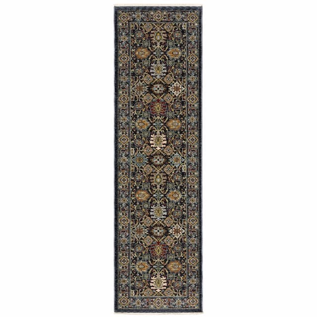 Aberdeen 4922D Blue/ Multi Indoor Area Rug - 2'3" x 7'6"