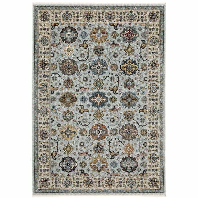 Aberdeen 561W1 Blue/ Beige Indoor Area Rug - 2' x 3'