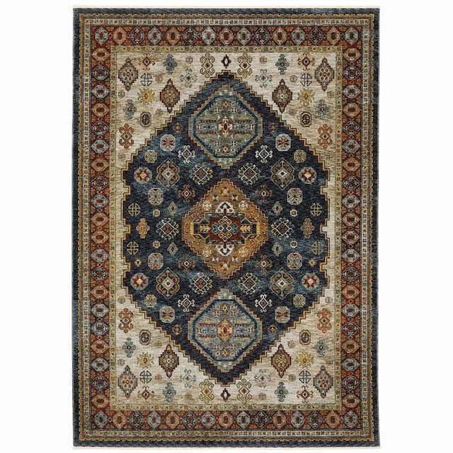 Aberdeen 005W1 Blue/ Multi Indoor Area Rug - 2' x 3'