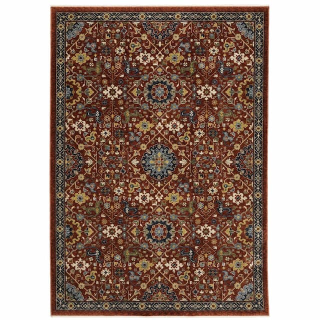 Aberdeen 006R1 Red/ Multi Indoor Area Rug - 2' x 3'