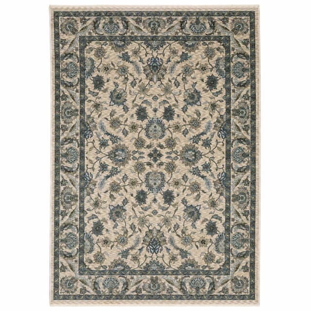 Aberdeen 070I1 Beige/ Blue Indoor Area Rug - 2' x 3'