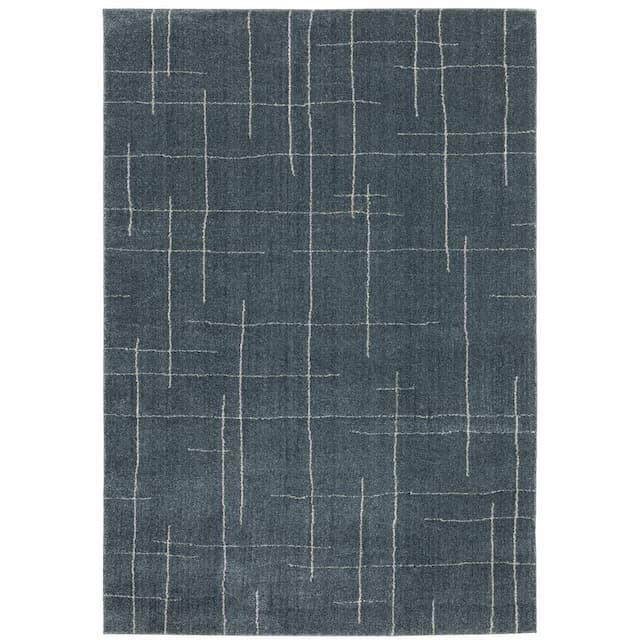 Alton 040B9 Blue/ Gray Indoor Area Rug - 3'3" x 5'