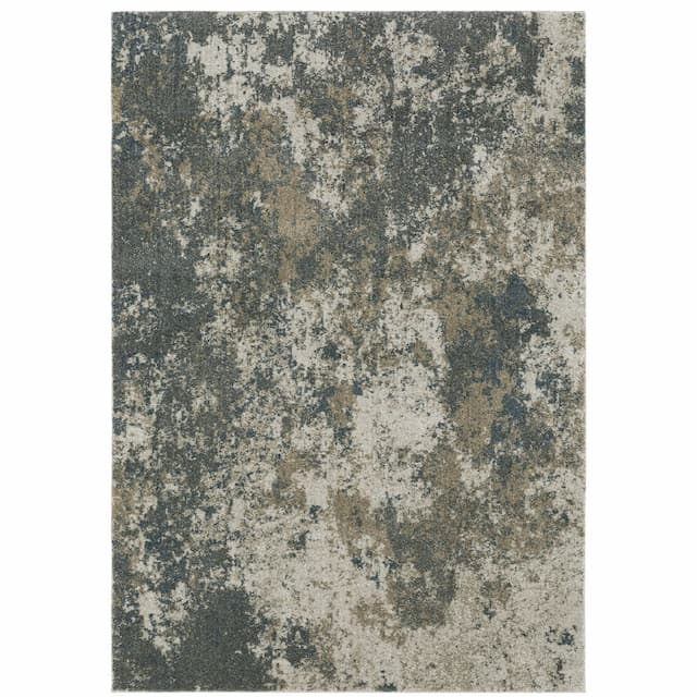 Alton 531L9 Teal/ Grey Indoor Area Rug - 3'3" x 5'