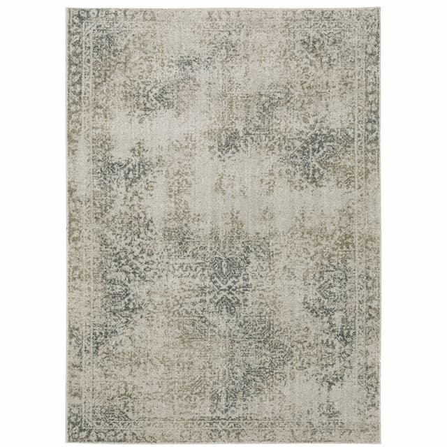 Alton 070E9 Grey/ Beige Indoor Area Rug - 3'3" x 5'