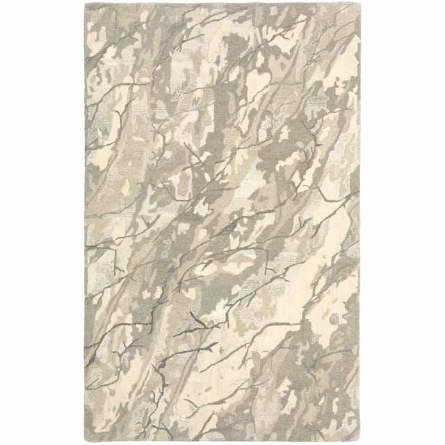 Anastasia 68008 Beige/ Ivory Hand-crafted Wool Area Rug - 10' x 13'