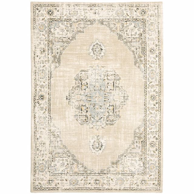 Andorra 303D0 Beige/ Ivory Indoor Area Rug - 10' x 13'2"