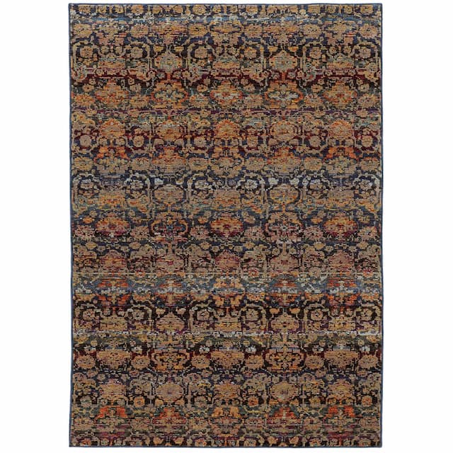 Andorra 6836C Multi/ Blue Indoor Area Rug - 10' x 13'2"