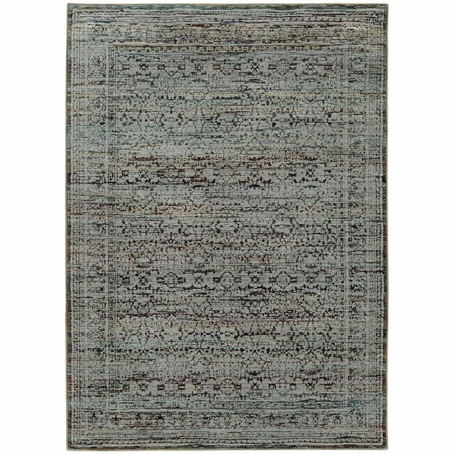 Andorra 7127A Blue/ Purple Indoor Area Rug - 10' x 13'2"