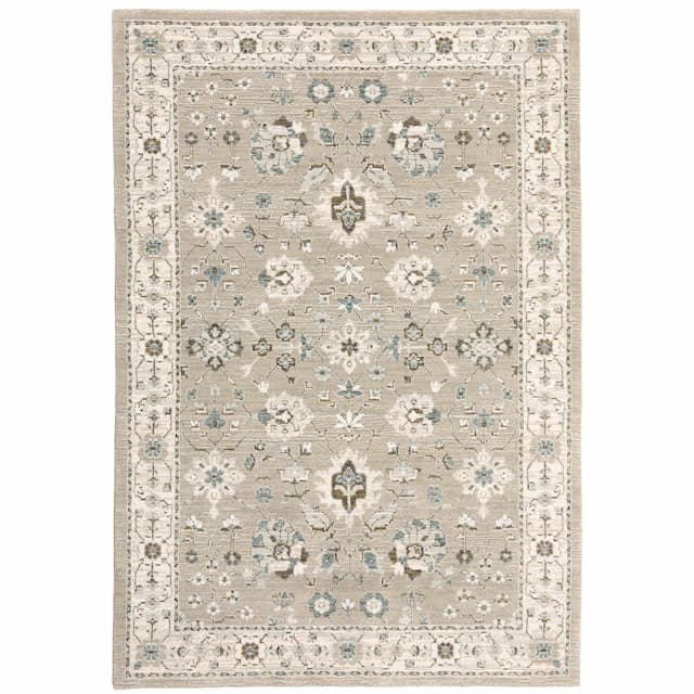 Andorra 8930L Beige/ Ivory Indoor Area Rug - 10' x 13'2"