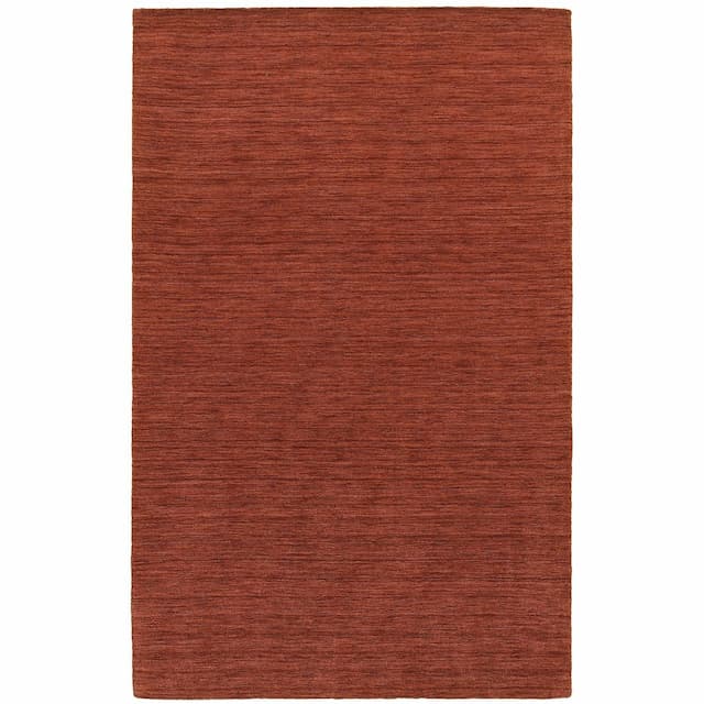 Aniston 27103 Red Hand-crafted Wool Area Rug - 10' x 13'