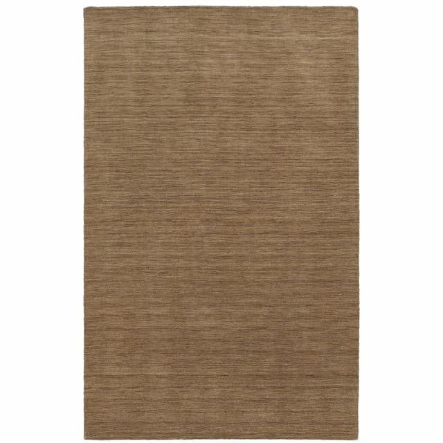 Aniston 27104 Tan Hand-crafted Wool Area Rug - 10' x 13'